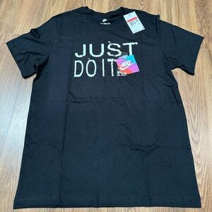 Nike Black T-Shirt with Bold 'Just Do It' Print